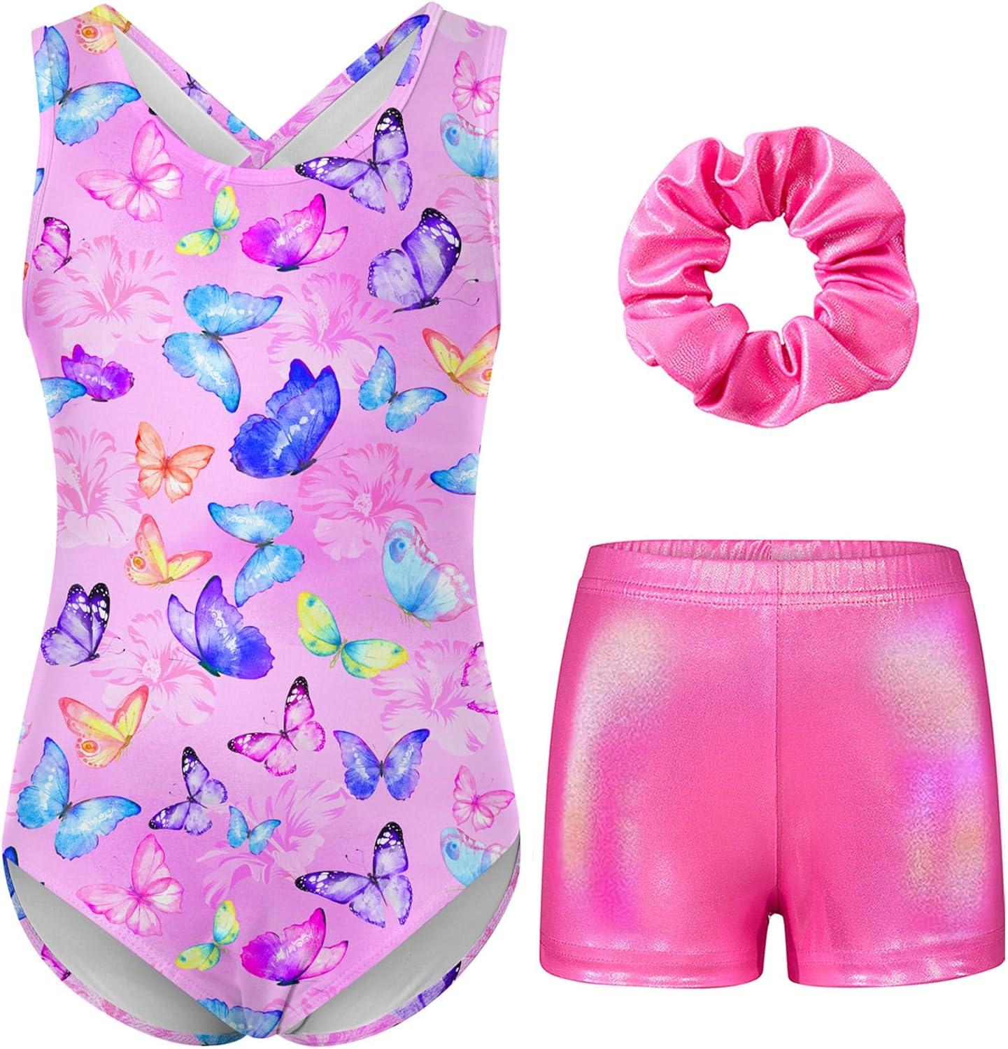 Idgreatim Gymnastics Leotards for Girls Sparkly Unitards Biketards Tumbling Shor...