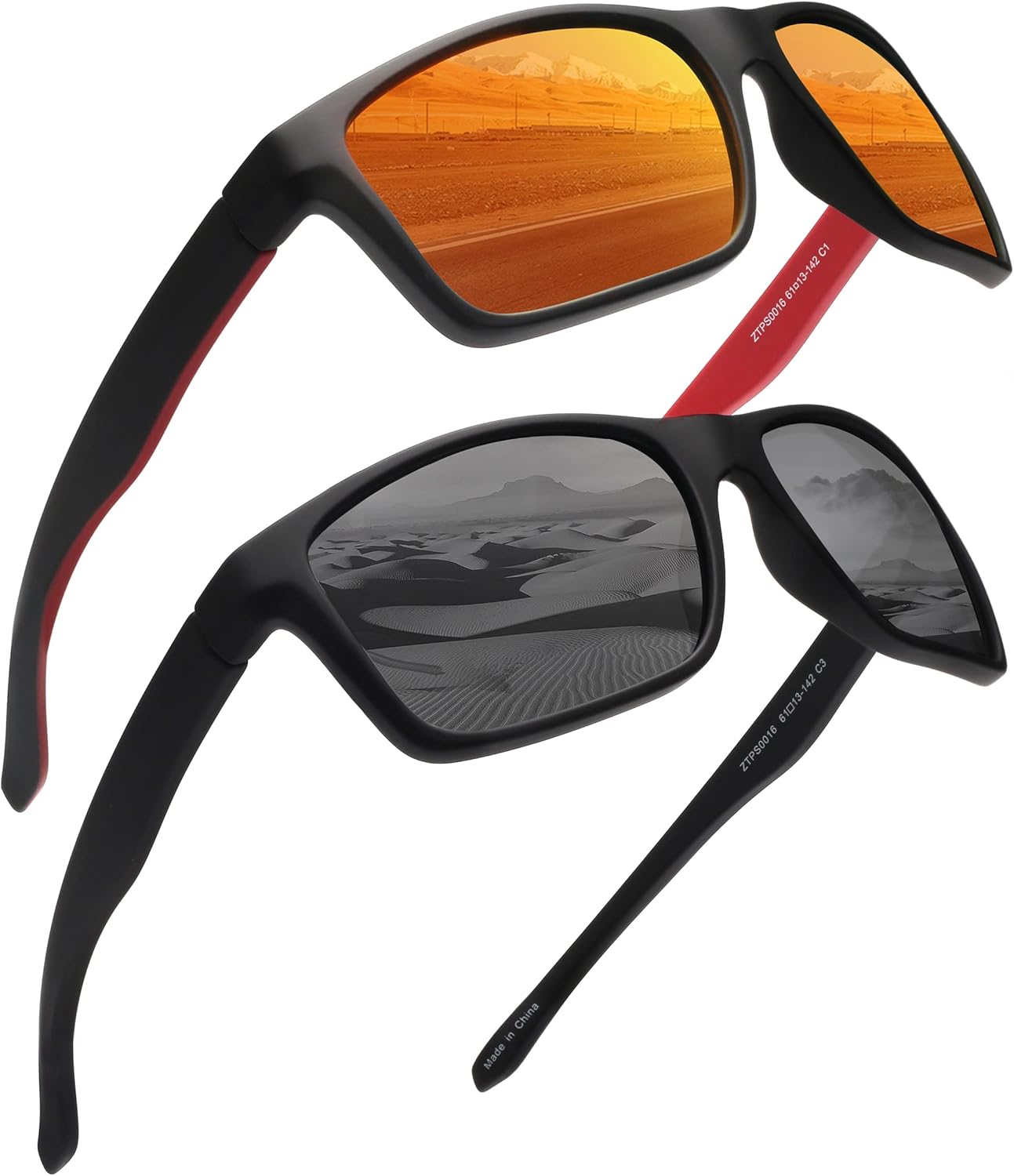 Jim Halo Polarized Sunglasses for Men Women Wrap Around Sprot Sun Glasses for Cy...