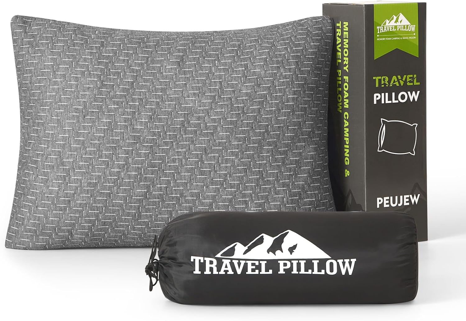 Small Shredded Memory Foam Pillow, Camping Pillow Travel Pillow - Compressible M...