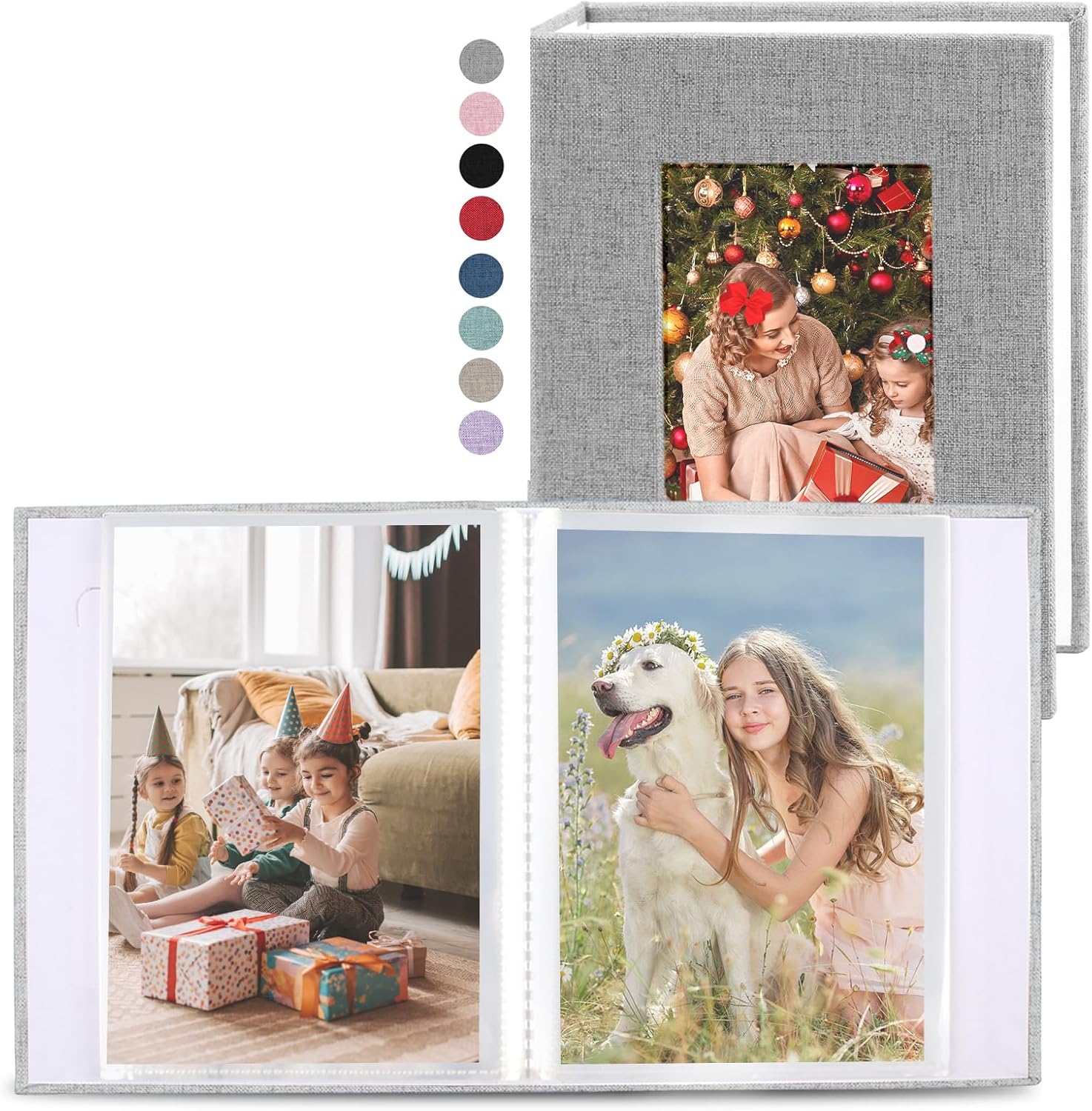 vivinin 2 Pack Photo Album 4x6, Linen Cover Photo Album, Small Photo Album Book...