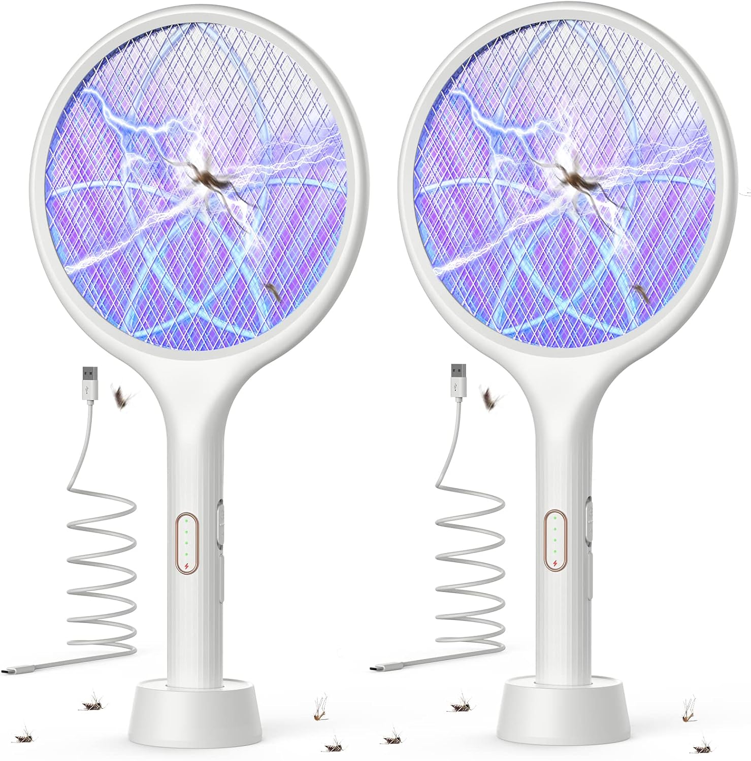 YISSVIC Electric Fly Swatter 4000V Bug Zapper Racket Dual Modes Mosquito Killer...