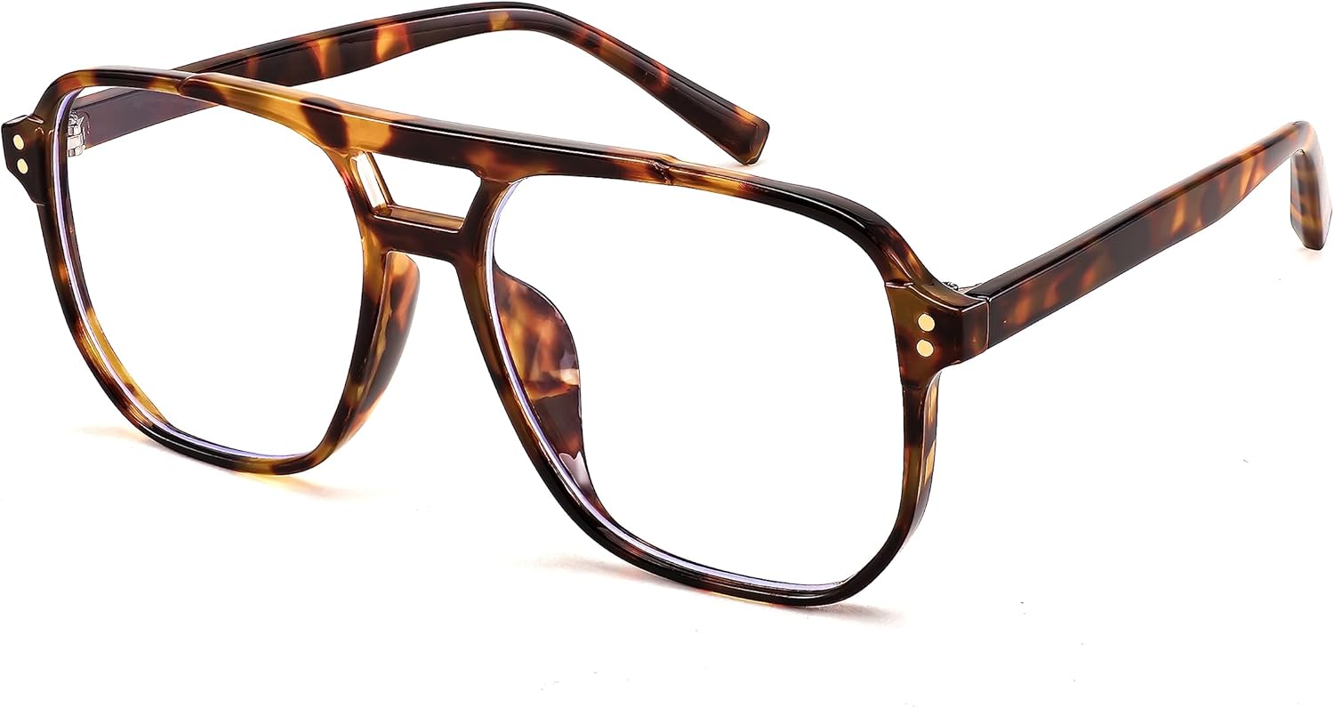 FEISEDY Blue Light Blocking Glasses Fake Nerd Clear Square Computer Lightweight...