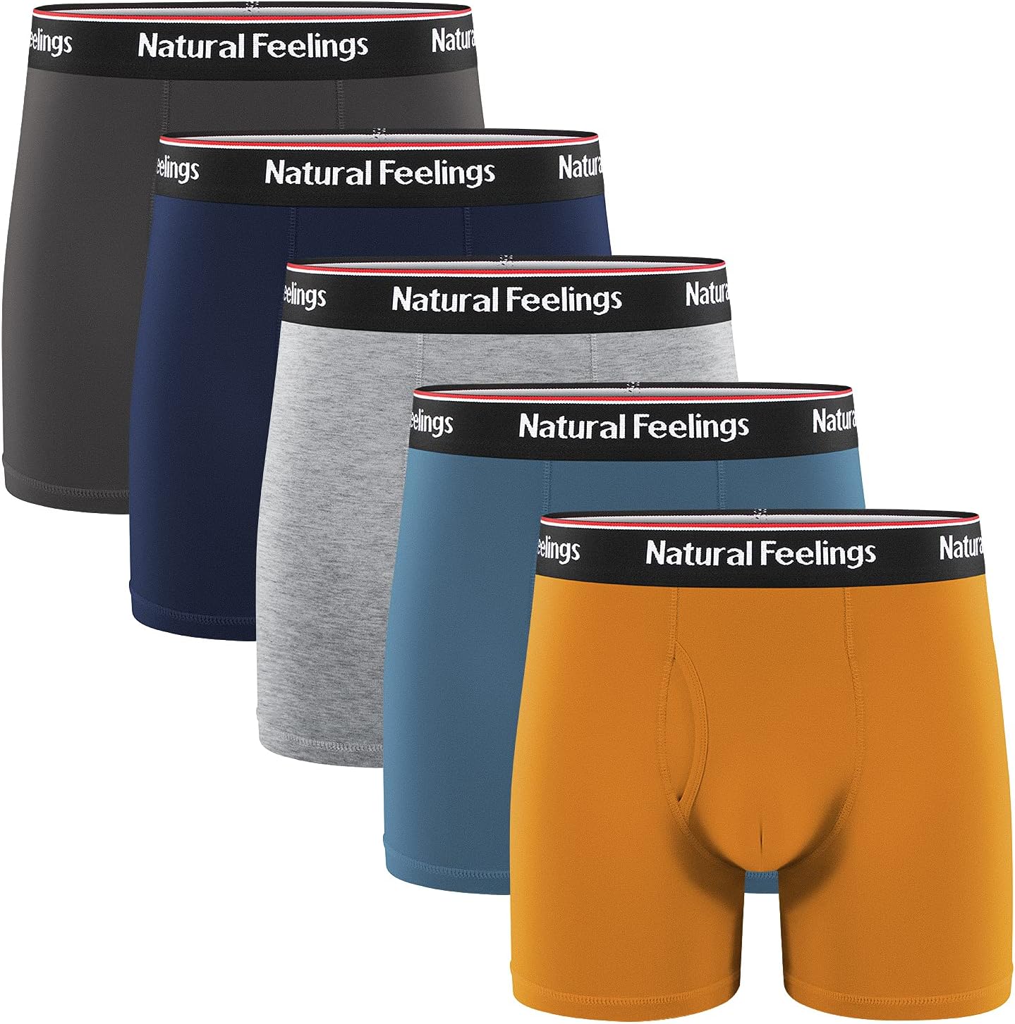 Natural Feelings Mens Underwear Pack of 5-7 Cotton Trunk Boxer Shorts S M L XL X...