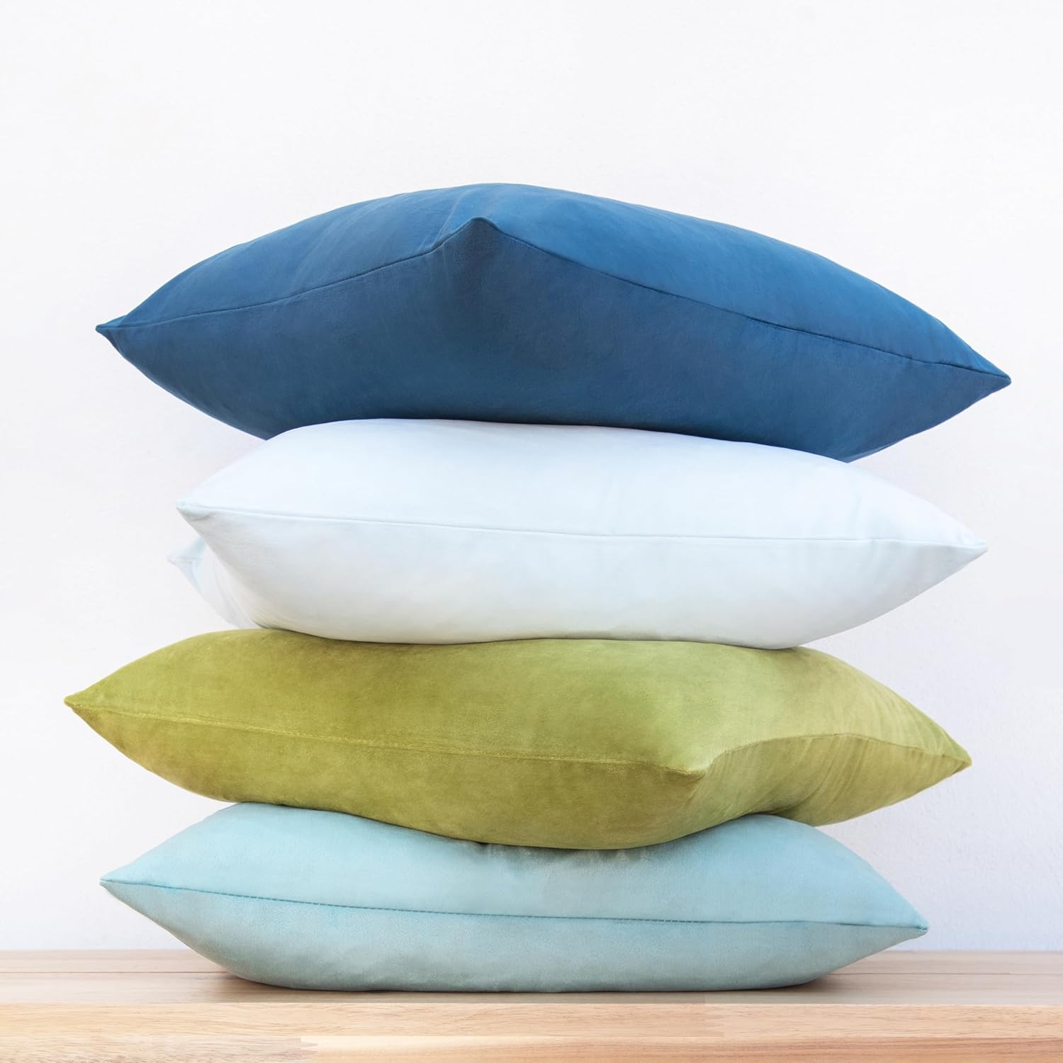 MONDAY MOOSE Decorative Throw Pillow Covers Cushion Cases, Set of 4 Soft Velvet...