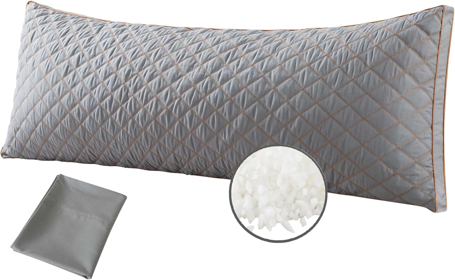 WhatsBedding Memory Foam Body Pillow for Adults, Long Body Pillow for Sleeping,...