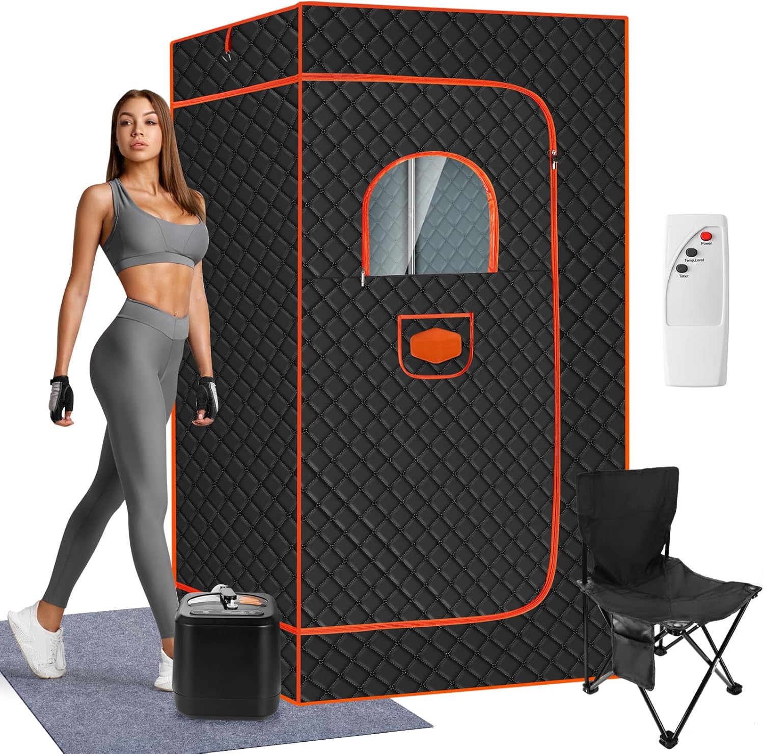 Sauna Box,Portable Sauna for Home,2024 Sauna Tent with 3L 110V Steamer,9 Levels,...