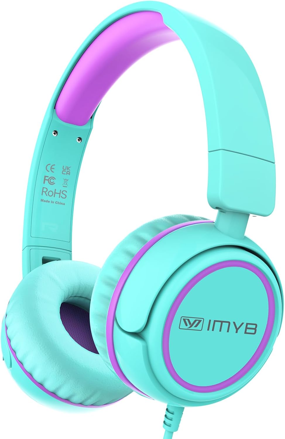 IMYB V1 Kids Headphones, Wired Stereo Foldable Tangle-Free 3.5mm Adjustable On-E...