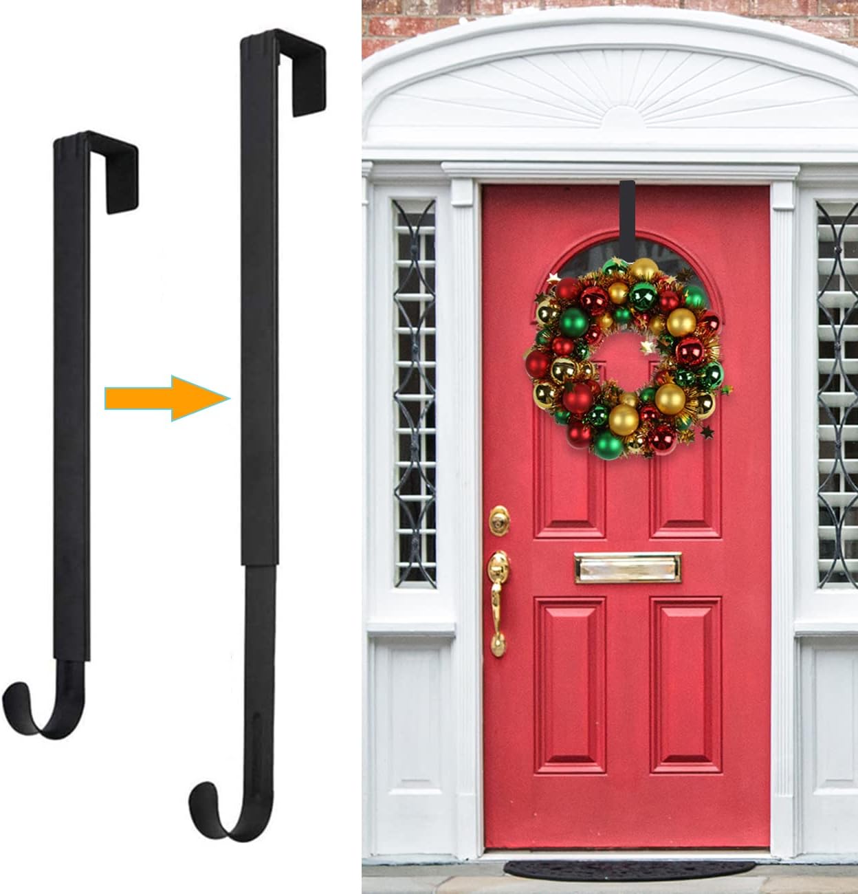 Wreath Hanger,Easter Decorations Adjustable Wreath Hanger for Front Door Decor f...