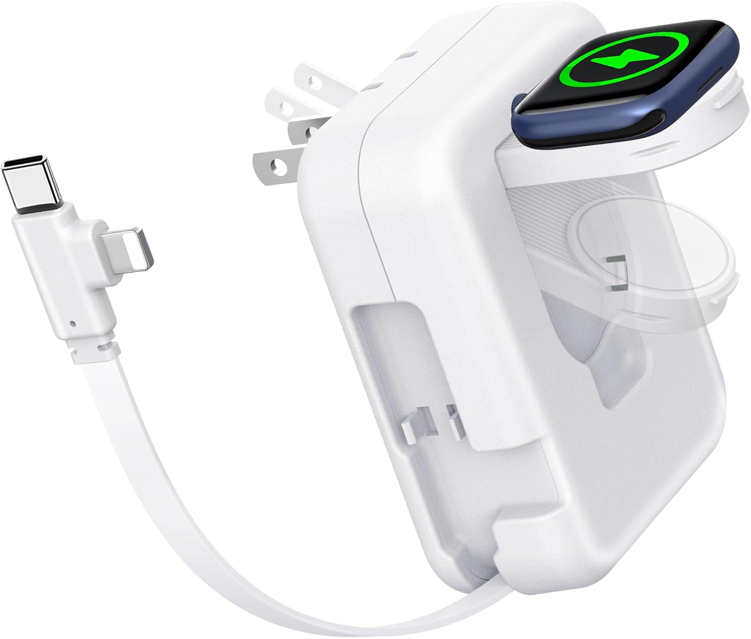 2in1 Apple Watch Charger, 36W Retractable Charger for iPhone Apple Watch,Travel...