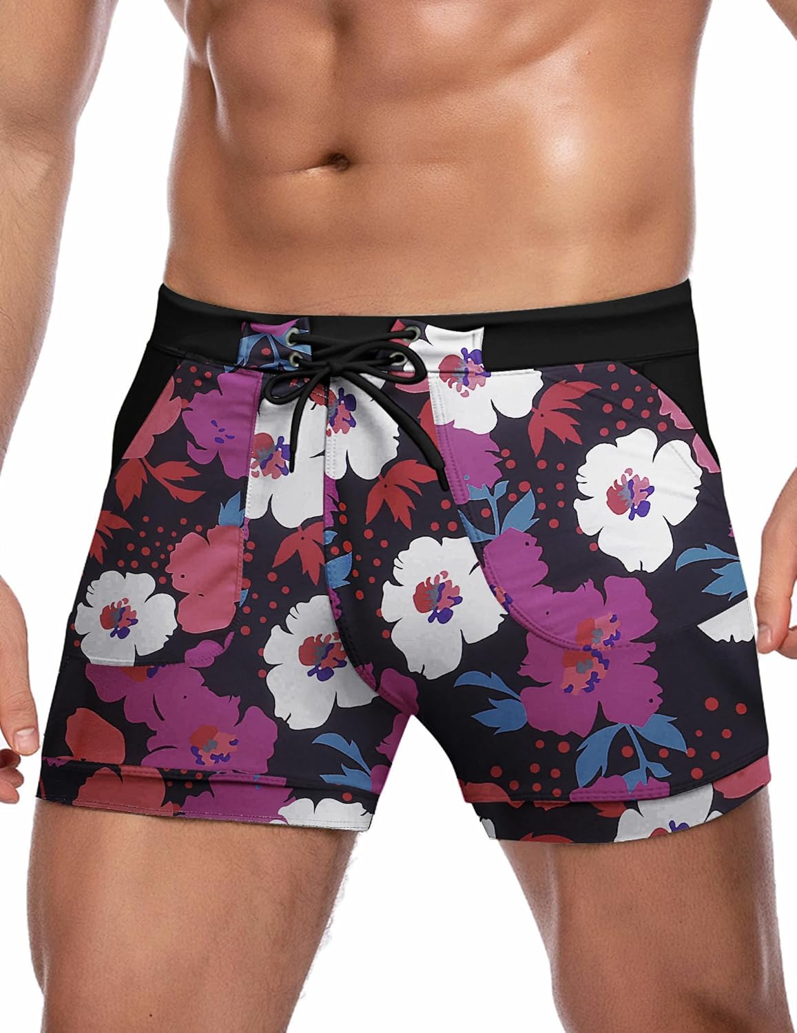 COOFANDY Men's Swimsuit Camo Quick Dry Mens Swimming Shorts Trunks with Pockets...