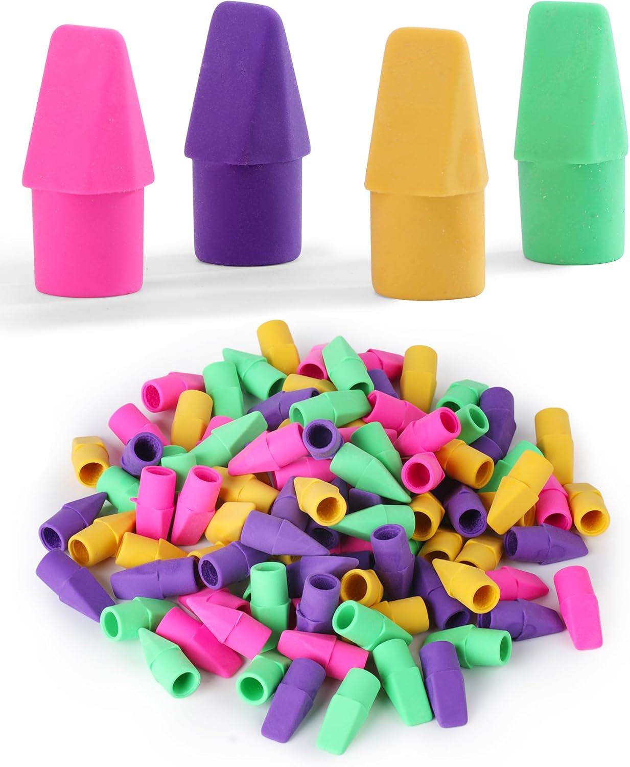 Mr. Pen Erasers for Pencils, 120 Pack, Pencil Top Erasers, Eraser Caps, Kids, Ca...