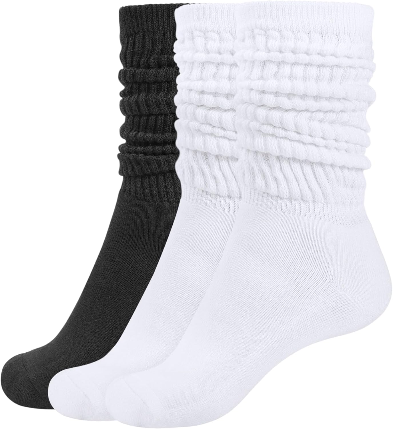 CLOSEMATE Womens Calf Socks Slouch Socks Extra Long Knee High Scrunch Stacked So...