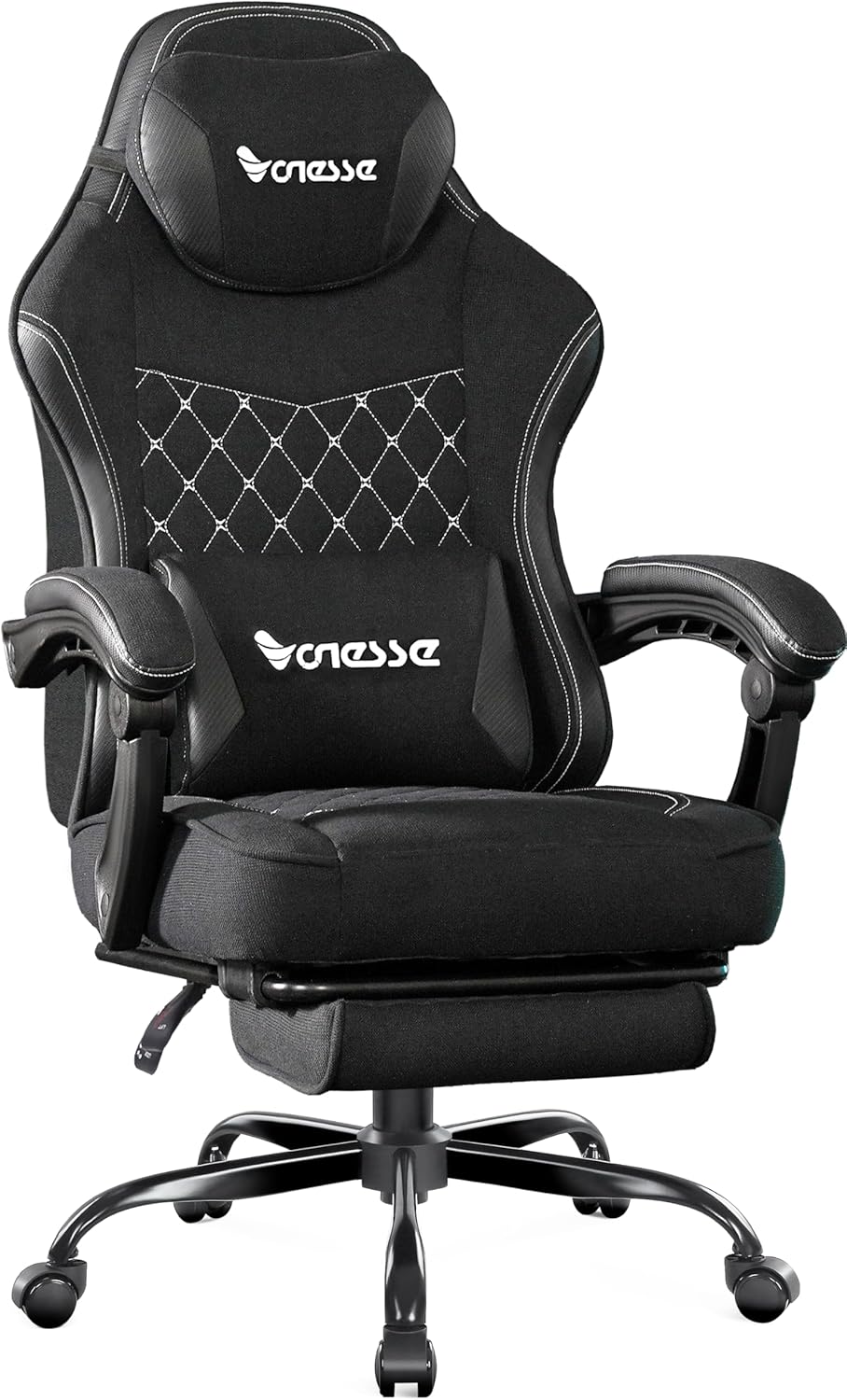 Vonesse Gaming Chair, Computer Chair Fabric with Pocket Spring Cushion, Office C...
