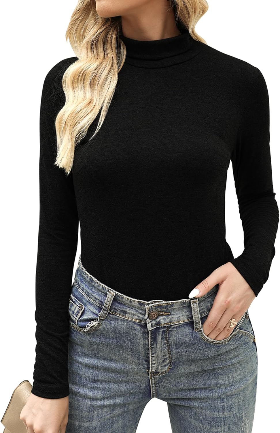 Aottori Womens Long Sleeve Base Layer Tops Ladies Turtle Neck Thermal Underwear...