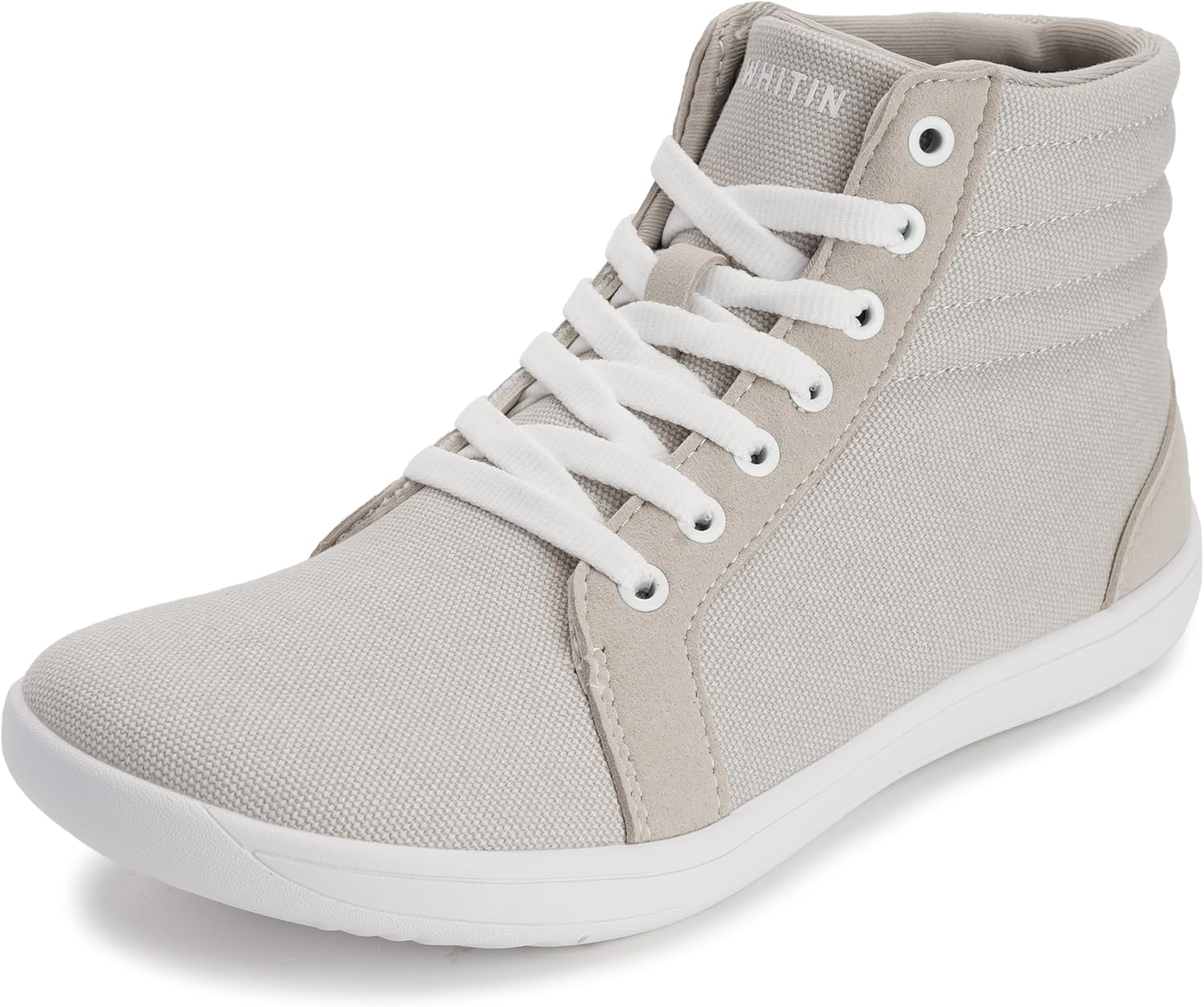 WHITIN Women's Wide High-Top Canvas Barefoot Sneakers | Minimalist Street-Ready...