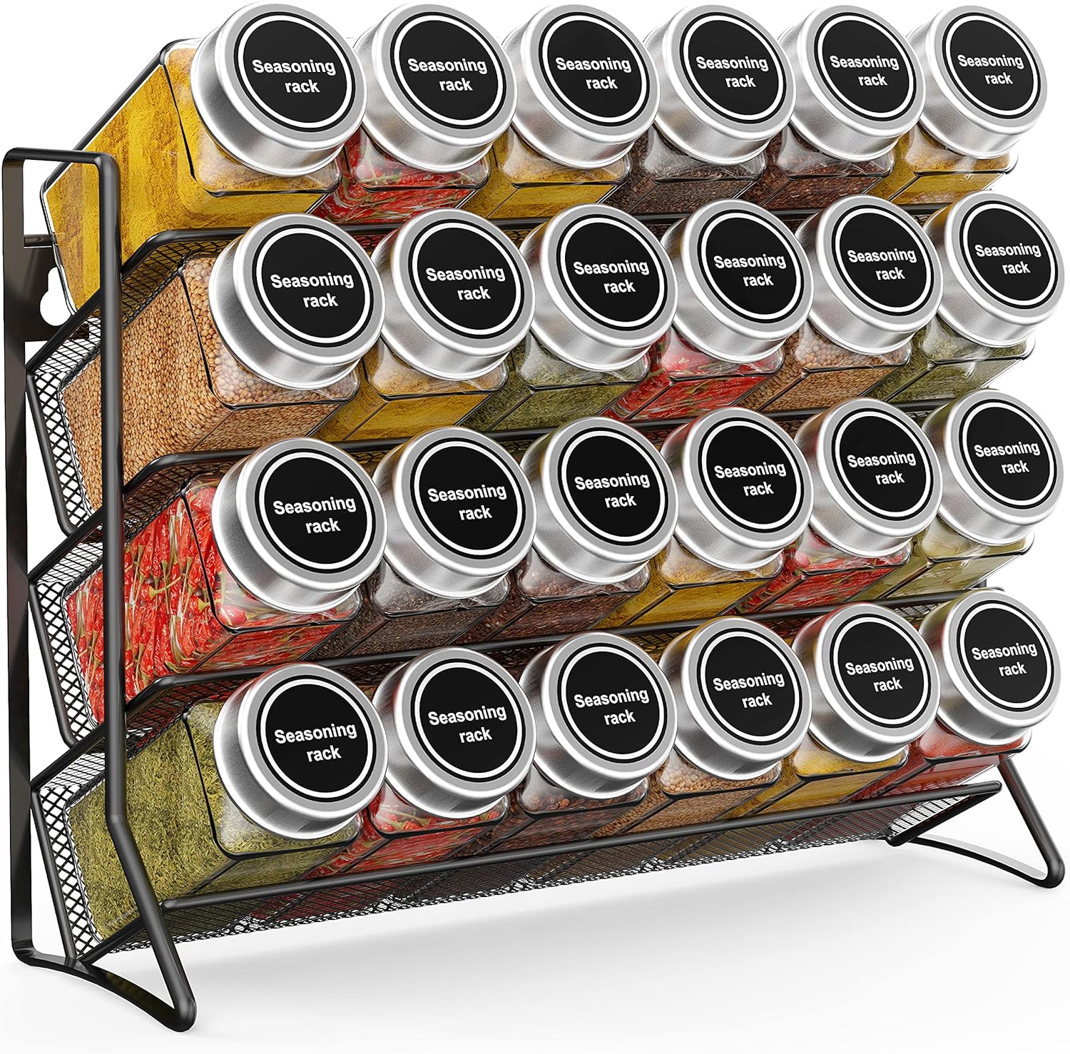 Fuleadture 3-Tier Spice Rack Free Standing, Counte...