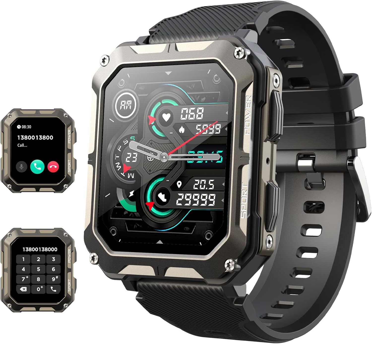 Blackview Smart Watch for Men (Answer/Make Calls & AI Voice), 1.83" HD Fitness W...