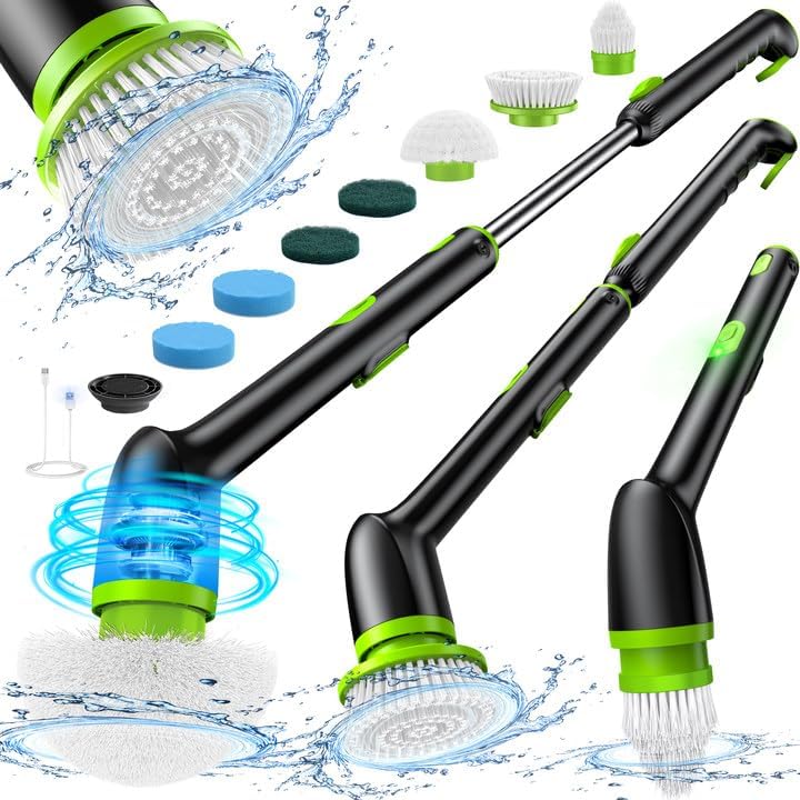 LyriFine Electric Spin Scrubber, 2024 New Full-Body IPX7 Waterproof Bathroom Cle...