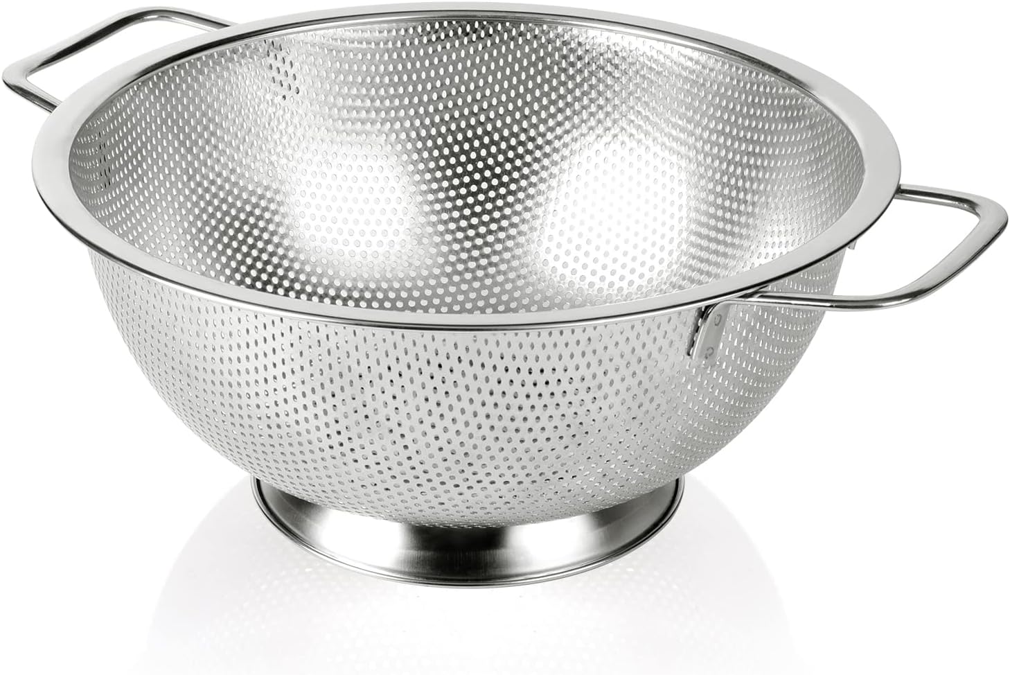 Colander Stainless Steel 3-Quart, Strainer for Kitchen Food, Dishwasher Safe 3QT