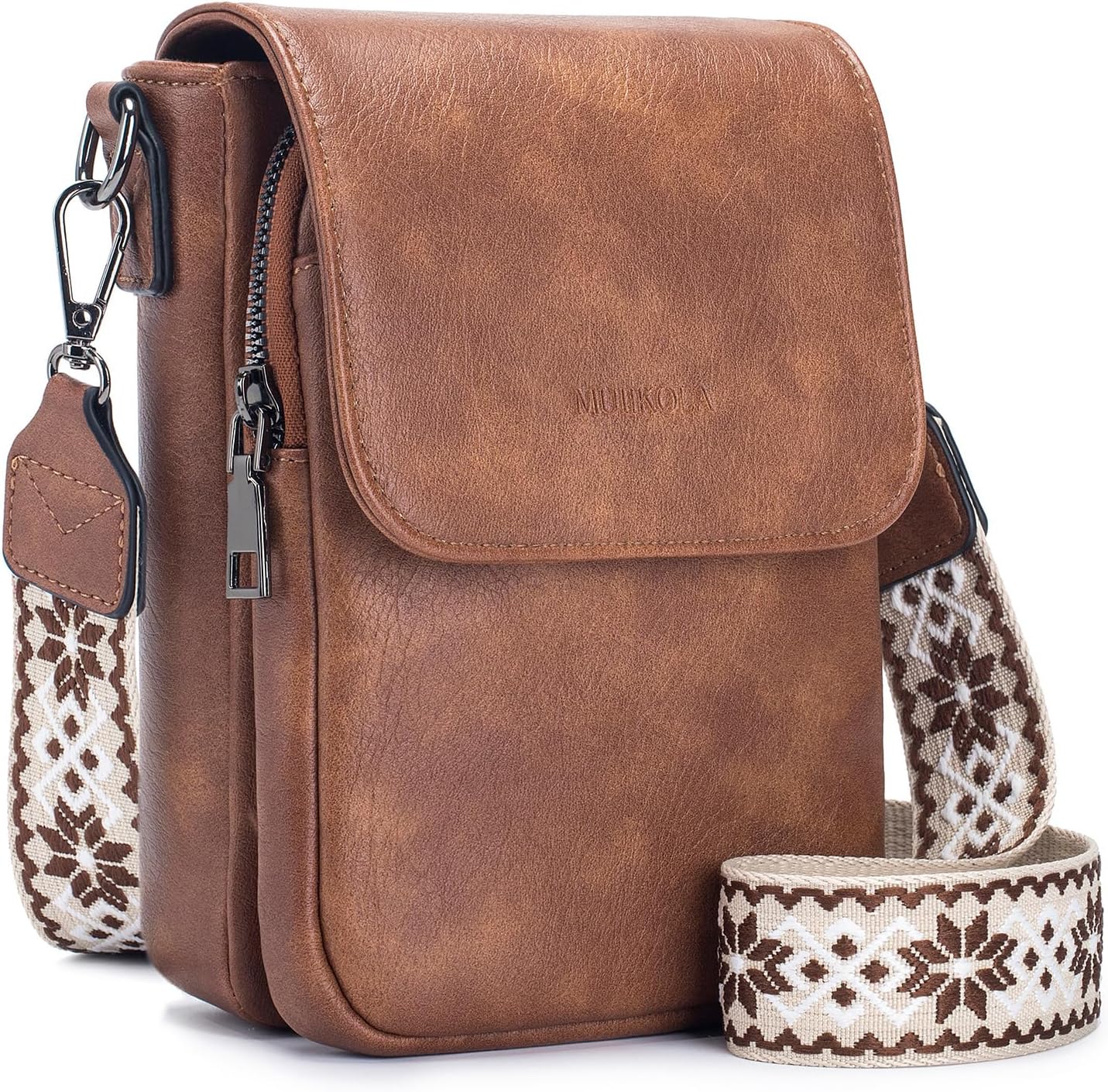 MUIIKOLA Small Phone Shoulder Bag，PU Leather Women's Cross body Bags Handbag wi...