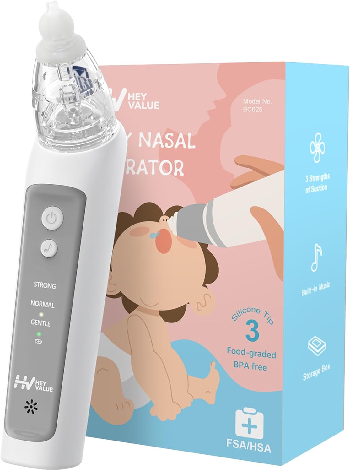 Nasal Aspirator for Baby, Baby Nose Sucker, Electr...