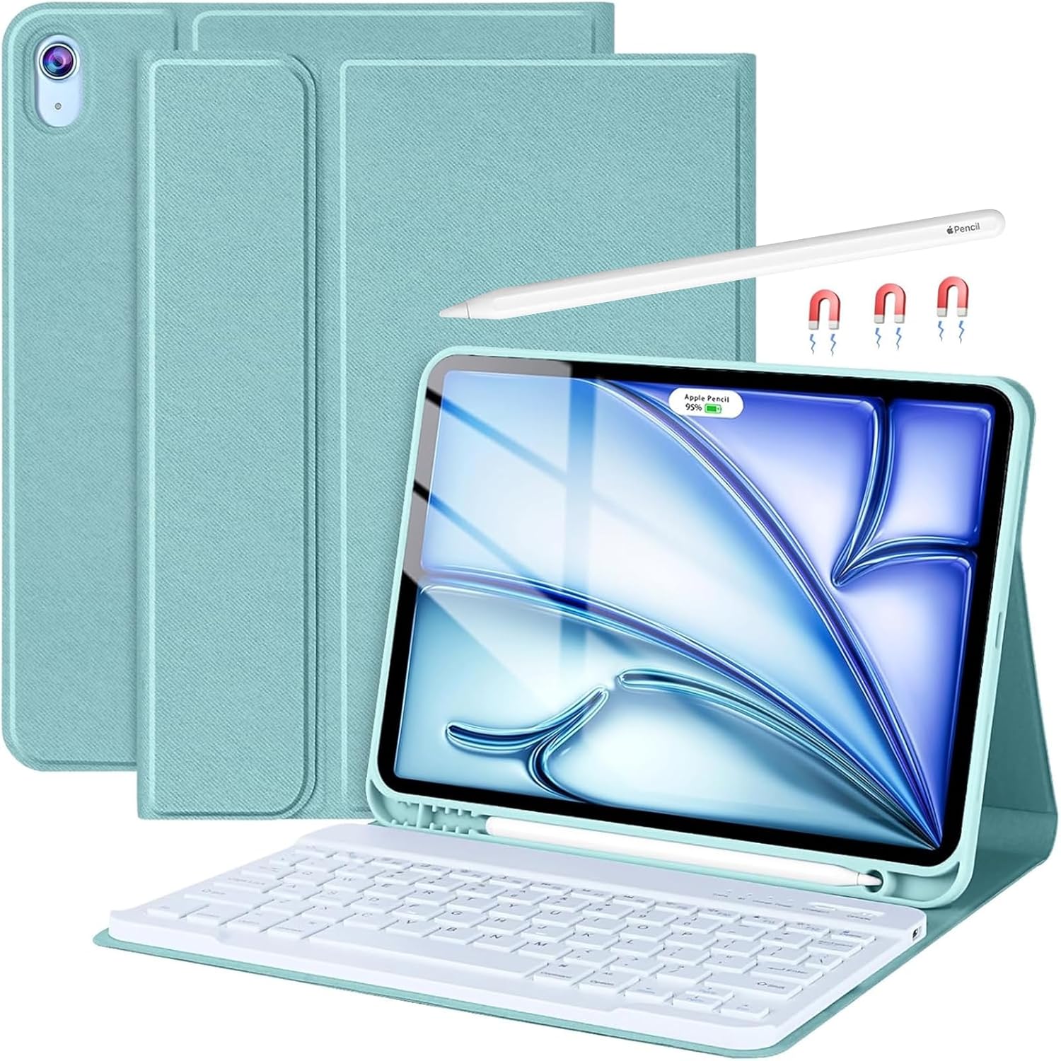 FUWANG for iPad Air 11 Inch Case with Keyboard (M2) 2024/ Air 5th 4th Generation...