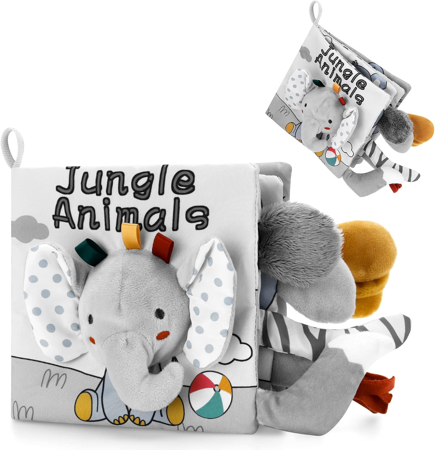 Sirecal Baby Books 0-6 Months, Soft Crinkle Cloth High Contrast Sensory Books fo...