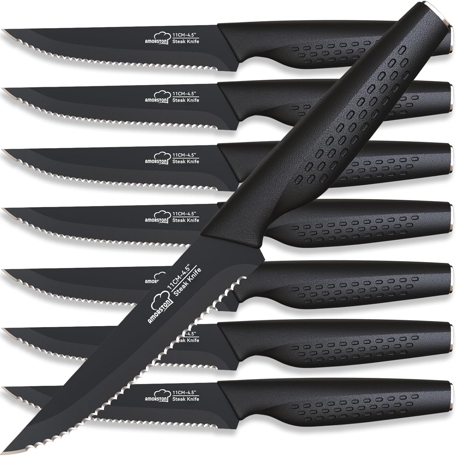 Steak Knives, Steak Knives Set of 8, Stainless Steel Steak Knife Set, Serrated S...
