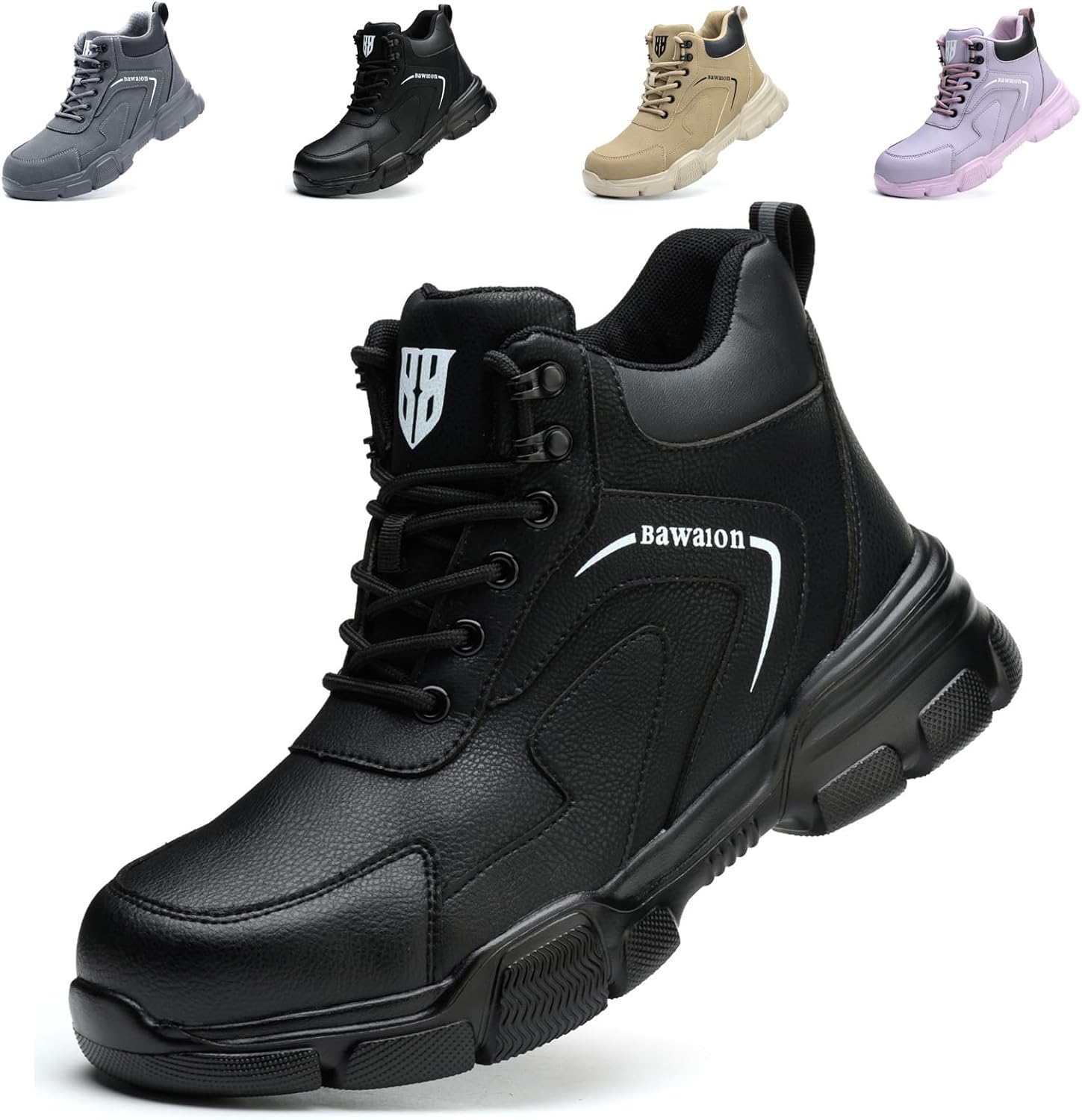 Nasogetch Safety Boots Waterproof Work Boots Lightweight Steel Toe Cap Boots for...