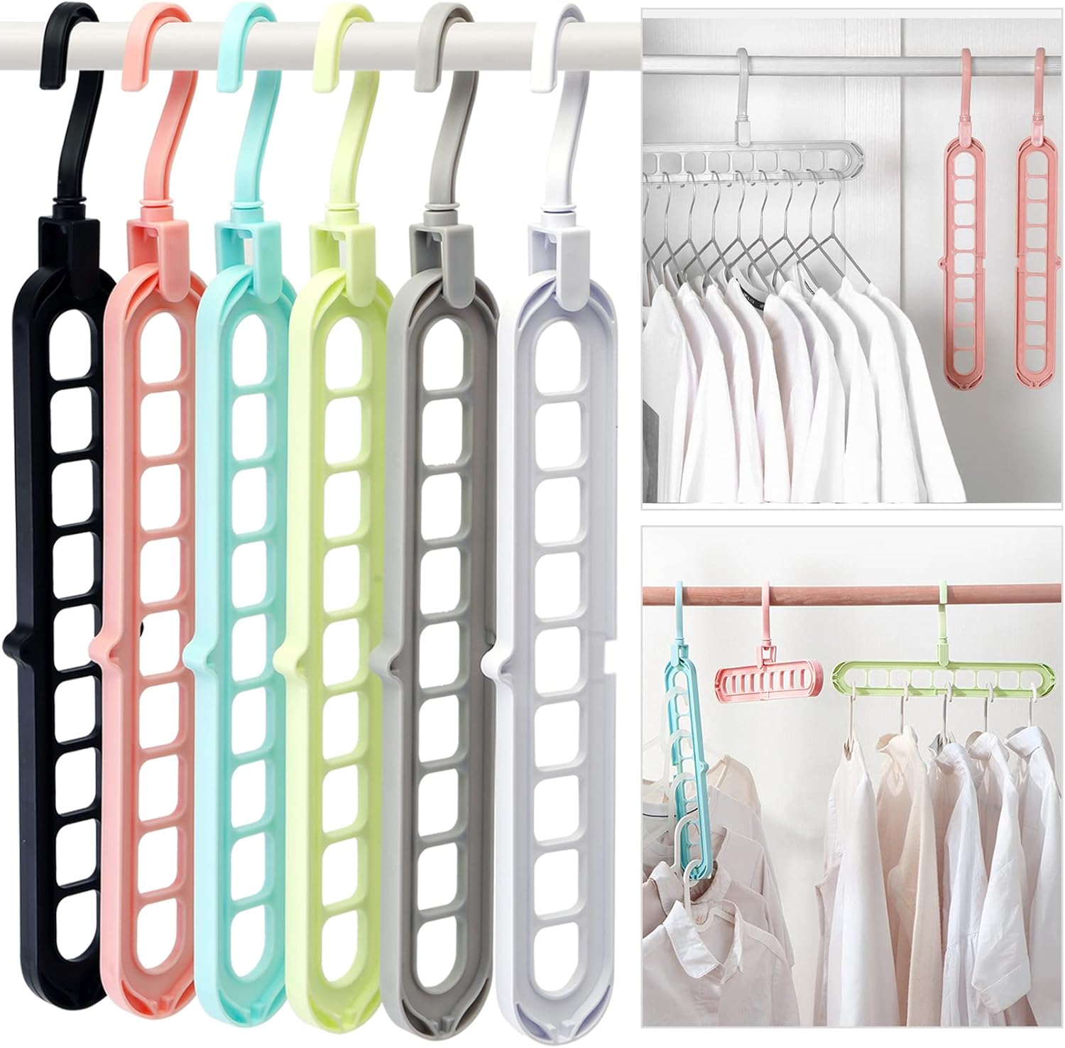 Closet Organizers and Storage,College Dorm Room Essentials,Pack of 6 Multifuncti...