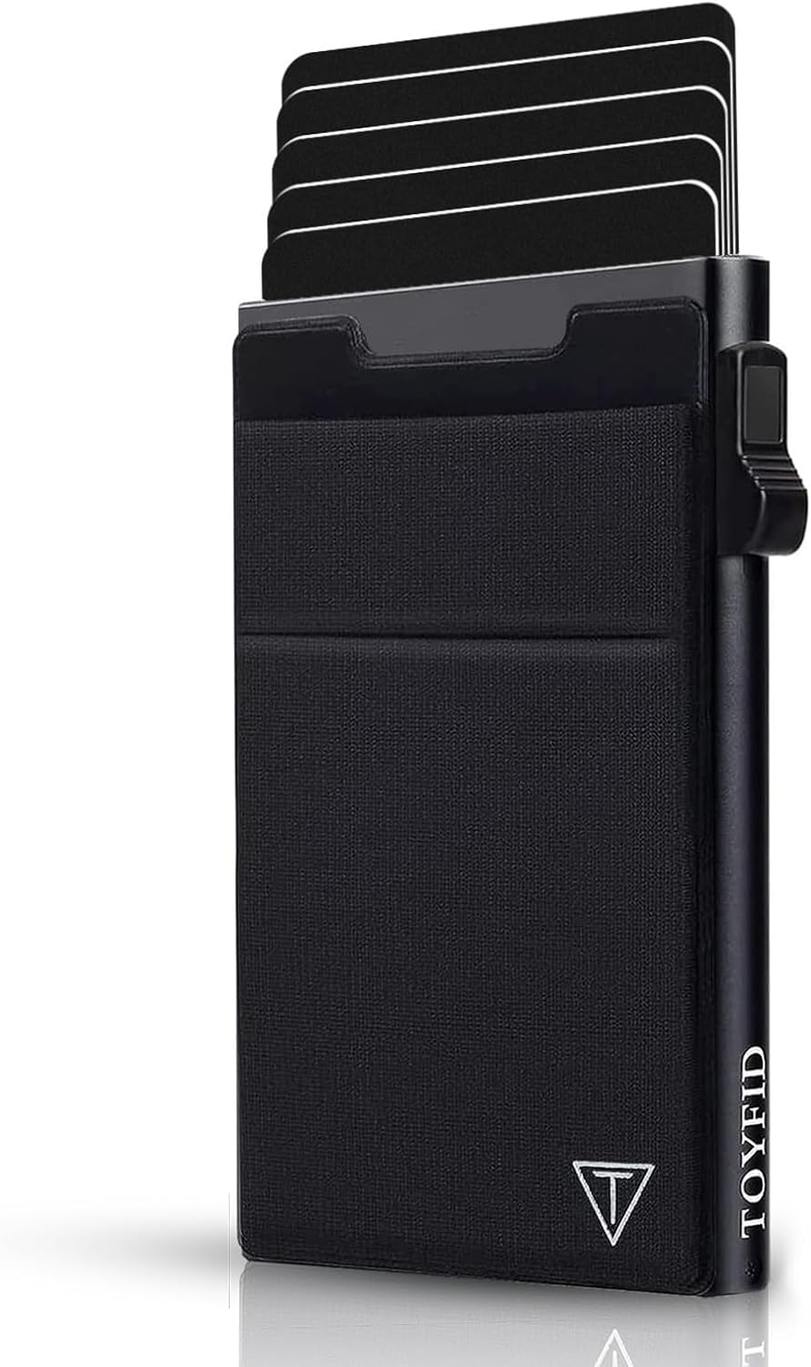 Pop Up Wallet for Men with Quick Access to Cards, RFID Minimalist Men's Wallet T...