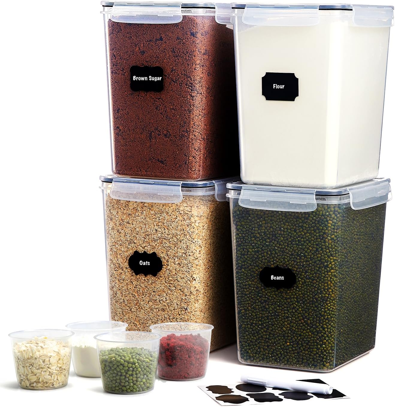 Lifewit Large Food Storage Containers 5.2L/175oz 4...