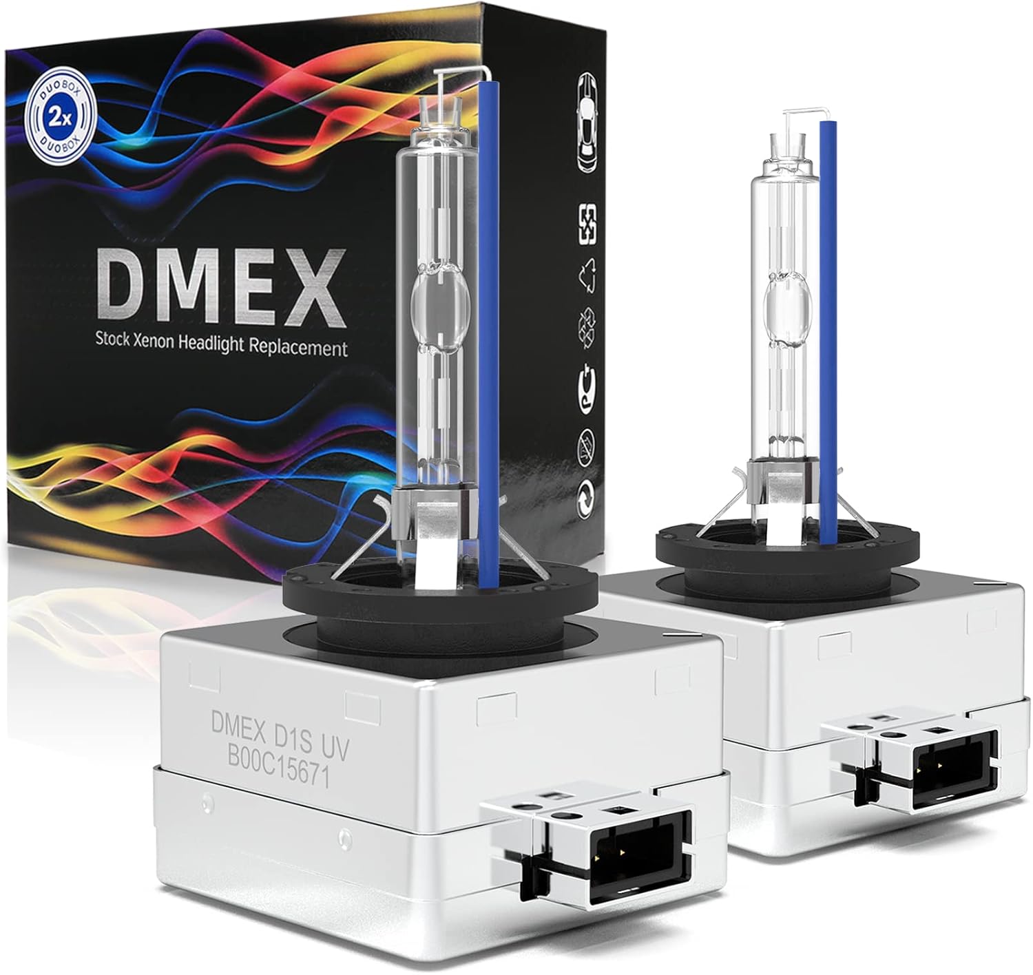 DMEX D1S Xenon HID Headlight Bulbs 6000K Cool White 35W 66144 66140 85140 85415...