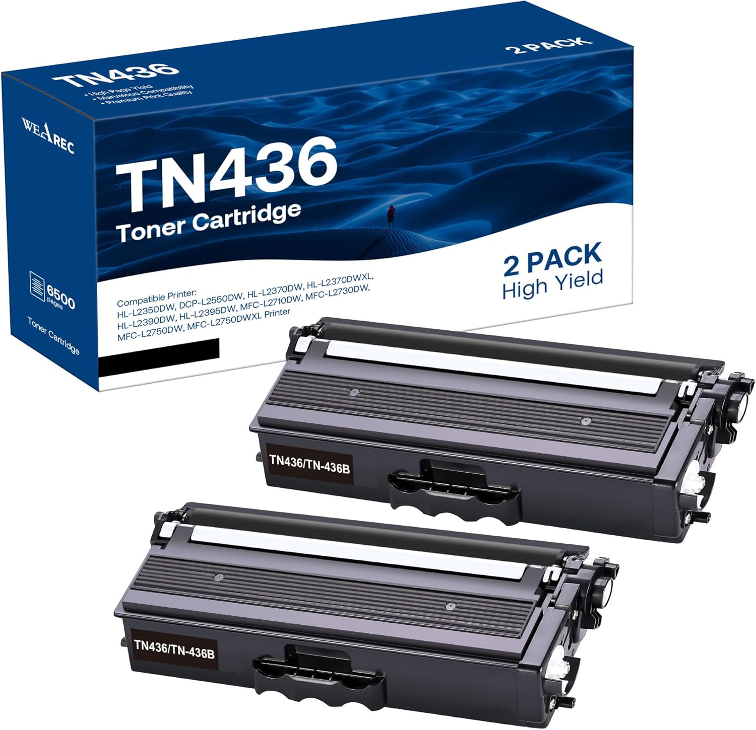 Compatible Toner Cartridge Replacement for Brother TN436 TN436BK TN 436 TN433 TN...