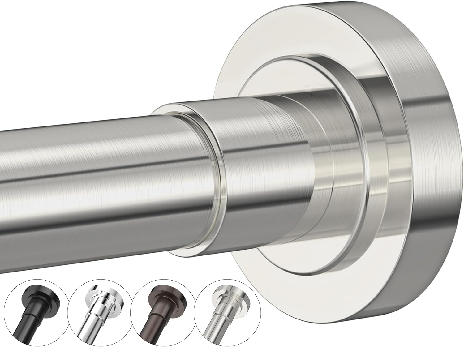 Shower Curtain Rod Adjustable 29-86 Inches, Spring Tension Shower Rod Stainless...