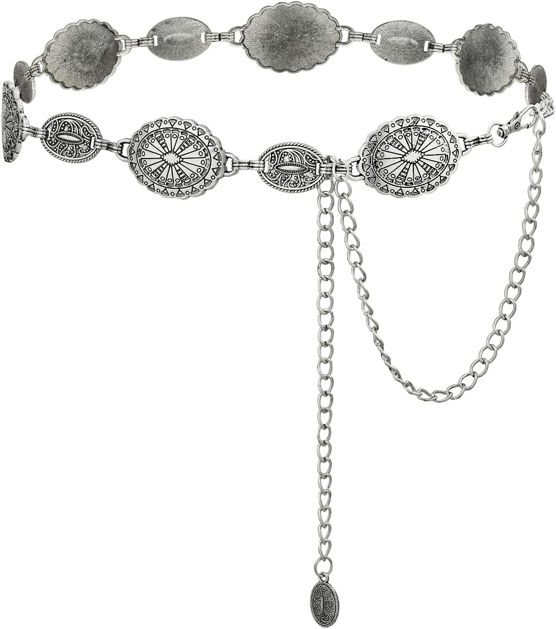 TOPACC Western Metal Concho Belt for Women Cowgirl Chain Belts for Dresses Jeans...