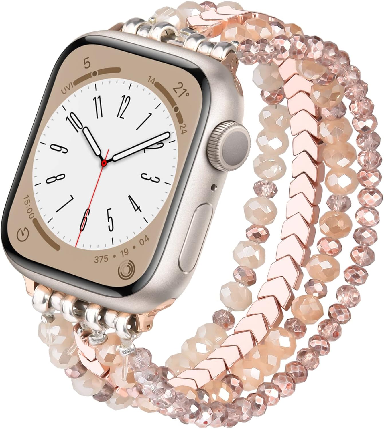MOFREE Beaded Bracelet Compatible with Apple Watch Band 38mm/40mm/41mm/42mm（Ser...