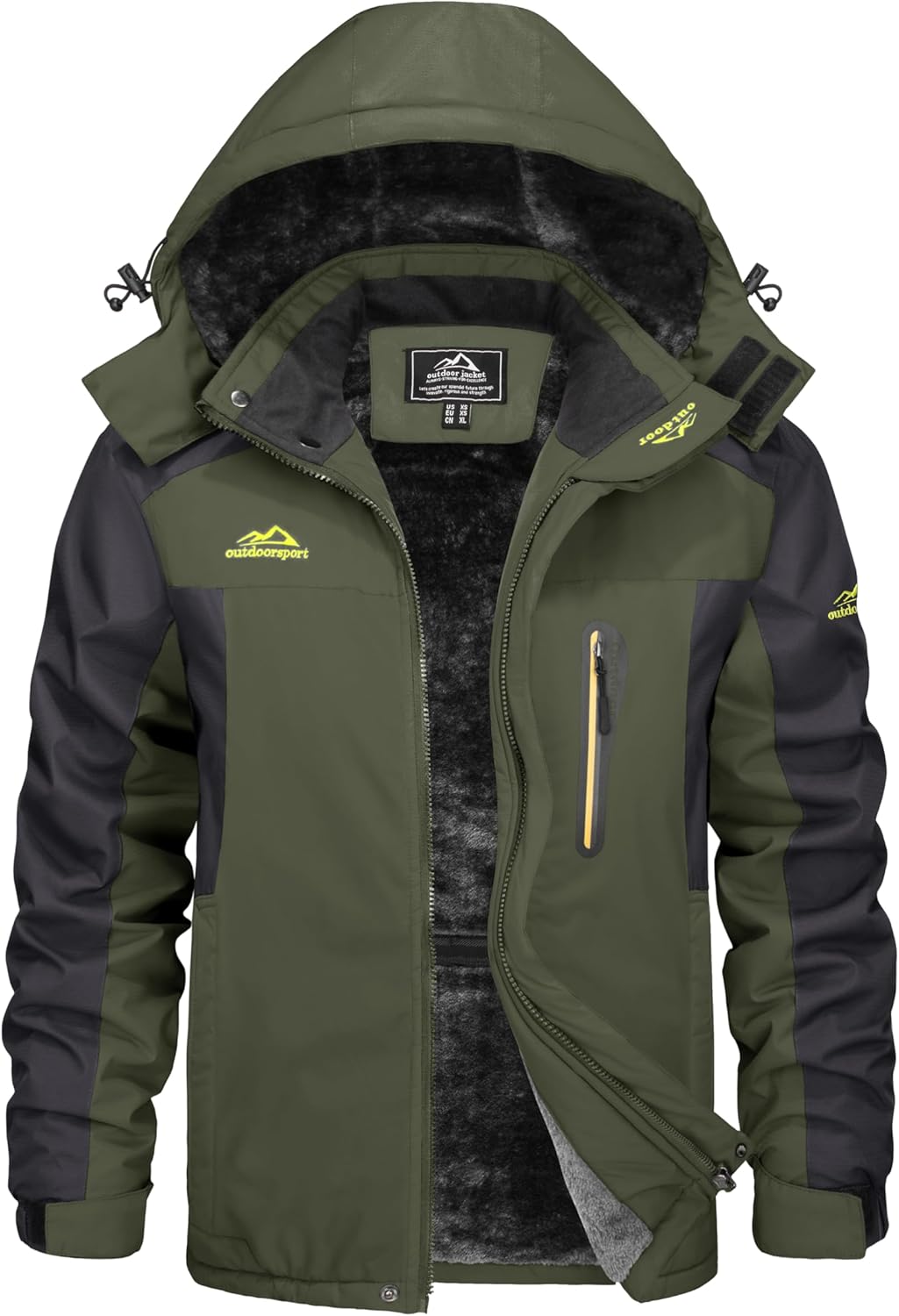 KEFITEVD Men's Winter Waterproof Ski Jacket Softshell Fleece Snowboarding Jacket...