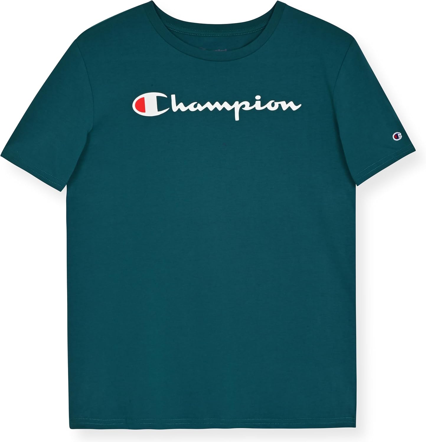 Champion Boys Tee Shirt Short Sleeve Logo T-Shirt for Kids X-Large Dark Teal