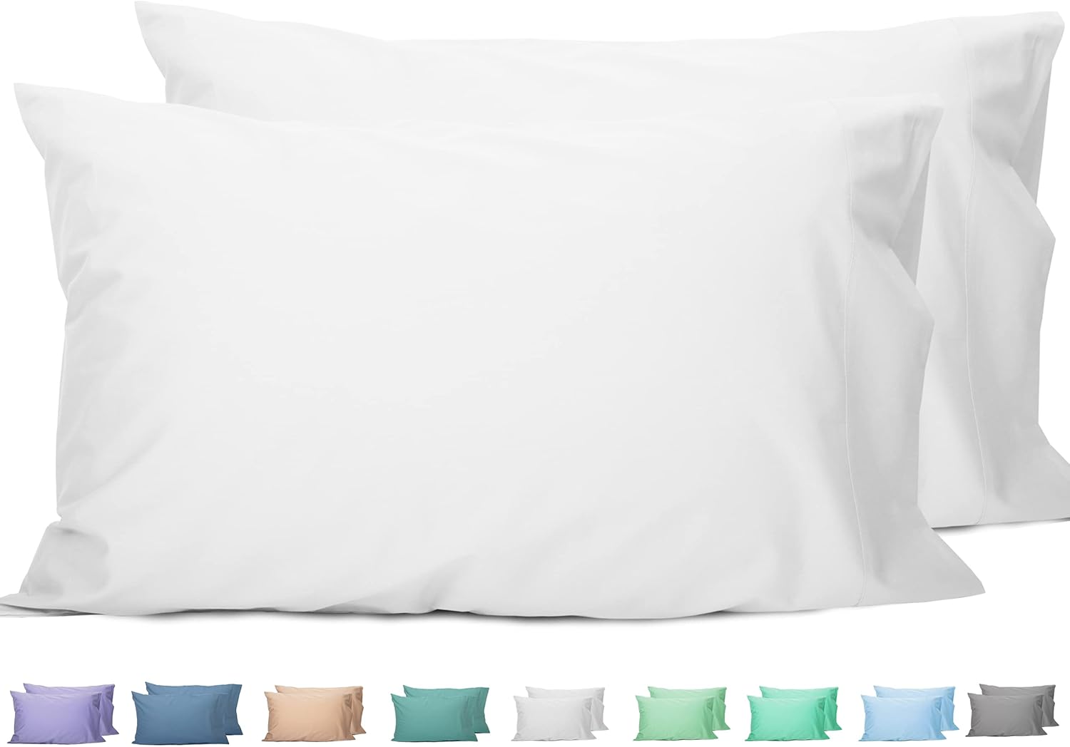 Sunflower King Pillowcases Set of 2, 100% Cotton King Pillow Cases 2, 20×40 inch...