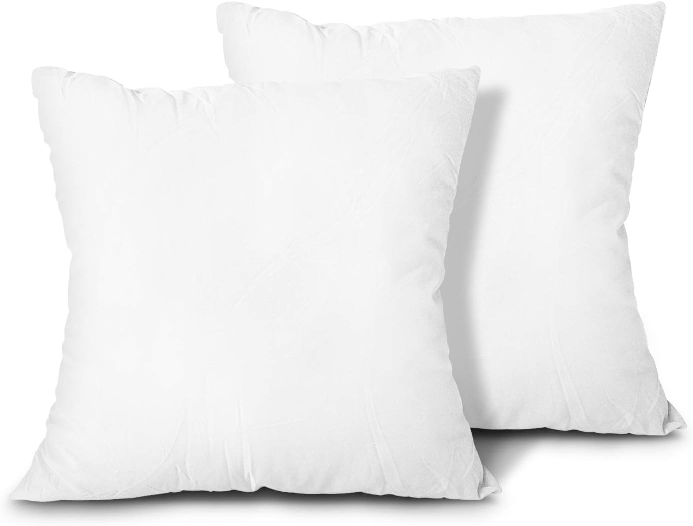 EDOW Throw Pillow Inserts, Set of 2 Lightweight Down Alternative Polyester Pillo...