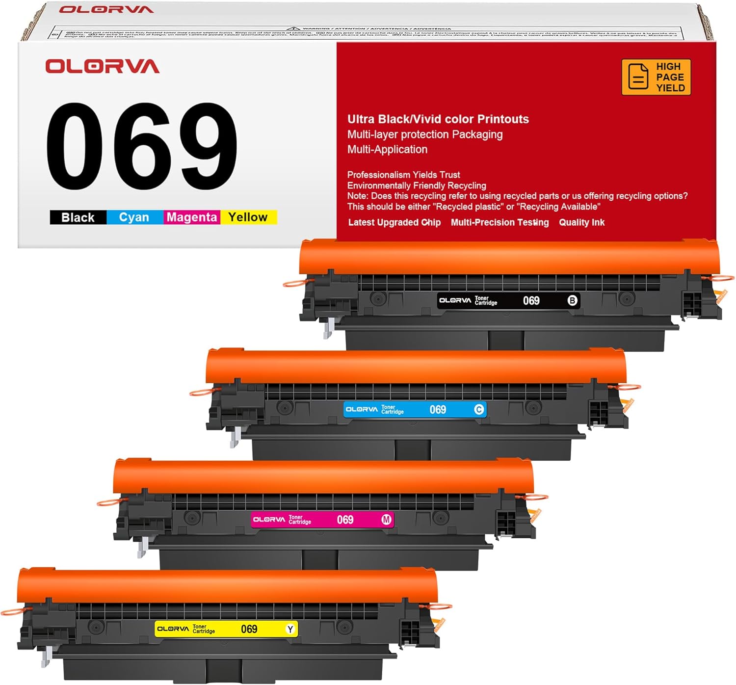 069 Toner Cartridge Set MF753Cdw - 4 Pack Replacement for Canon 069 Toner Cartri...