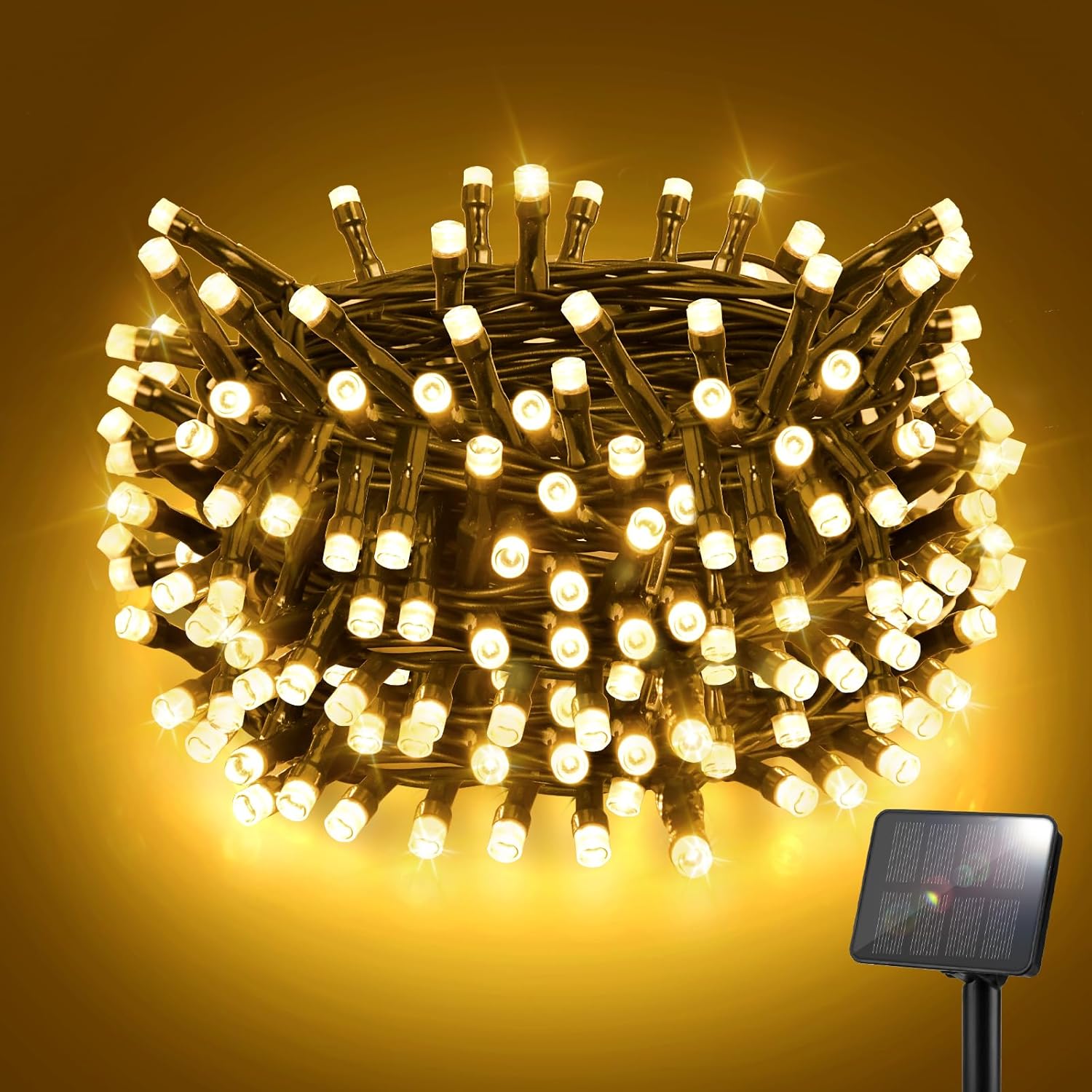 FFZZKJ Solar Fairy Lights Outdoor Garden Lights Waterproof 120LED 12M/39.3Ft Sol...