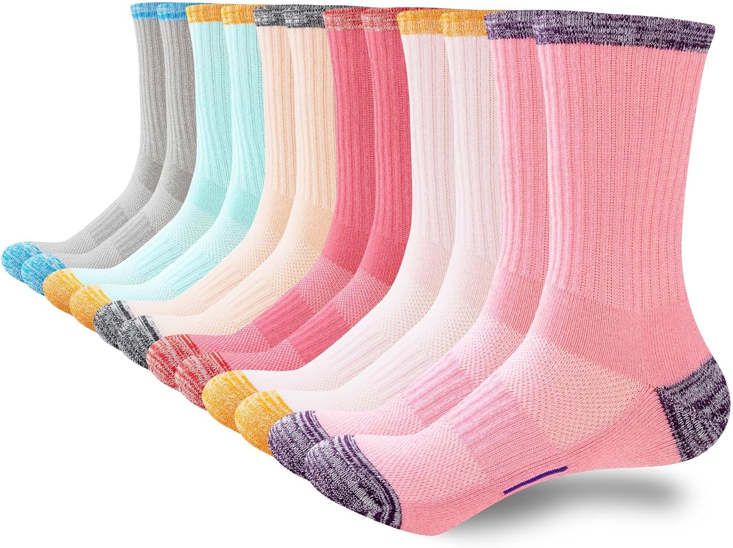 inaWarm Womens Walking Socks 6 Pairs, Ladies Hiking Socks Breathable Cushioned t...