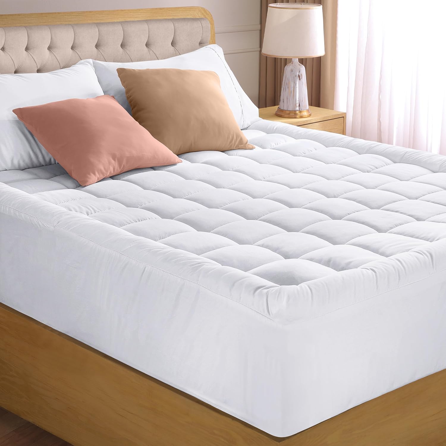 Utopia Bedding Twin Mattress Pad, Quilted Fitted Premium Mattress Protector, Dee...
