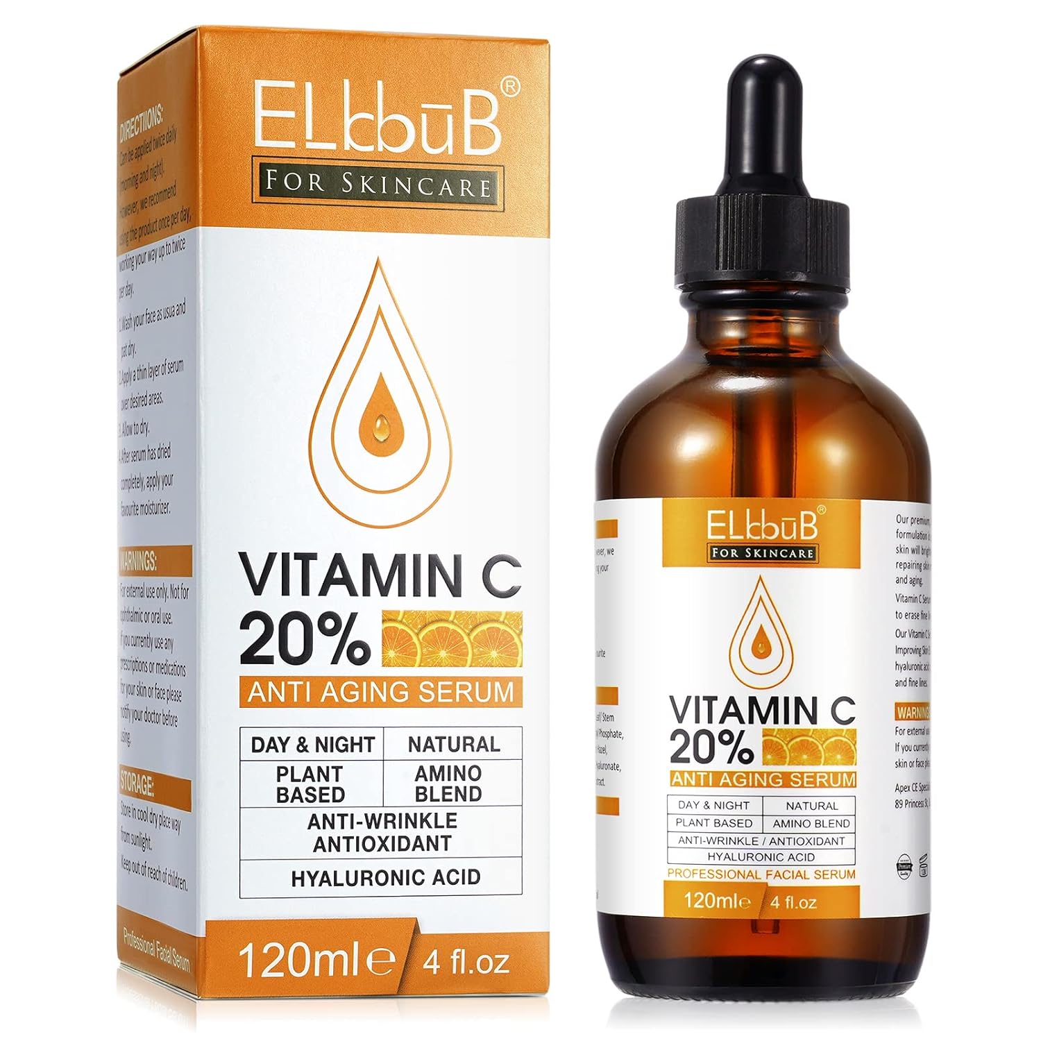 Premium 20% Vitamin C Serum For Face with Hyaluronic Acid, Retinol & Amino Acids...