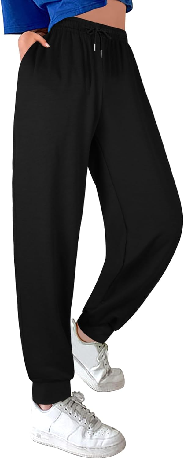 ASIMOON Sweatpants Women with Pockets Loose Lightweight Stretch Yoga Lounge Pant...