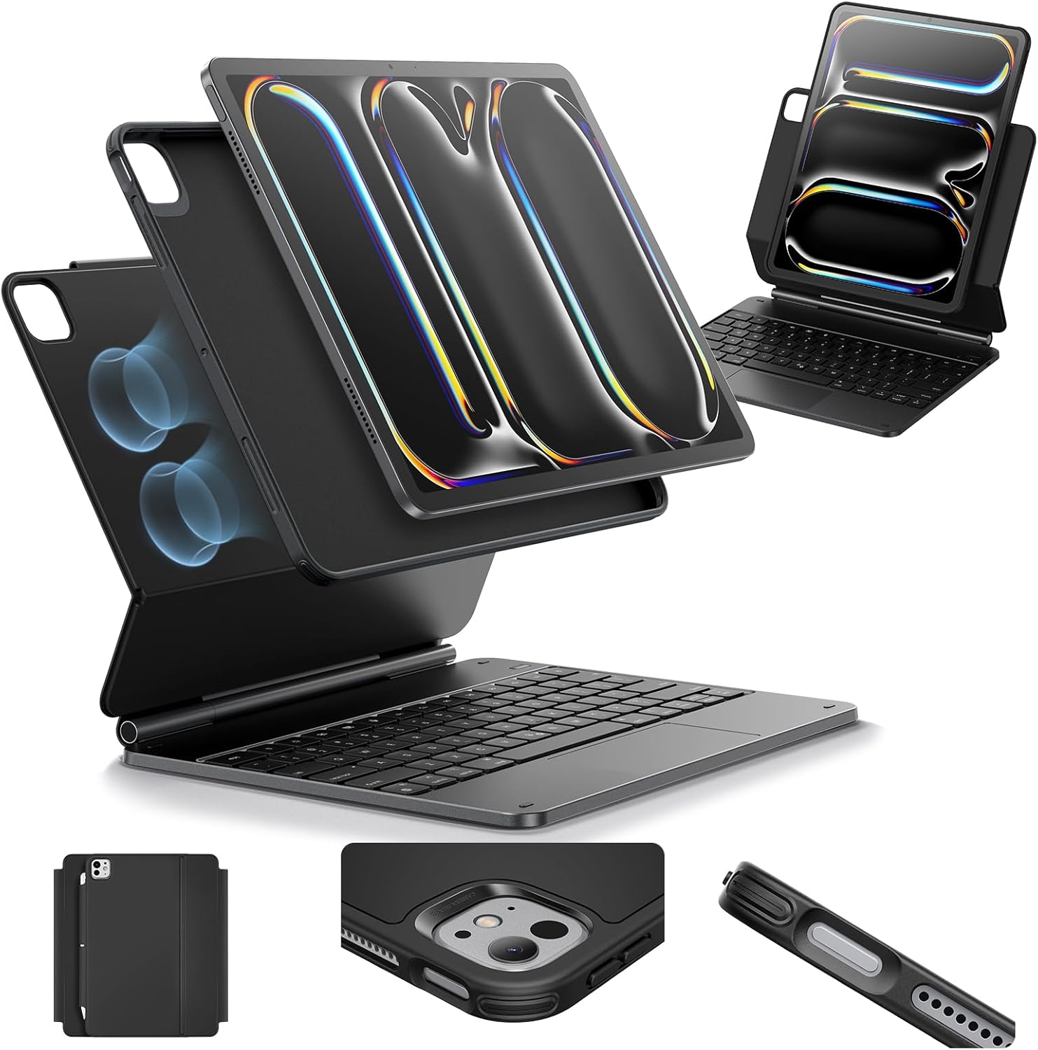 ESR iPad Pro 13 Inch Case with Keyboard (M4, 2024), iPad Pro 13 Keyboard Case wi...
