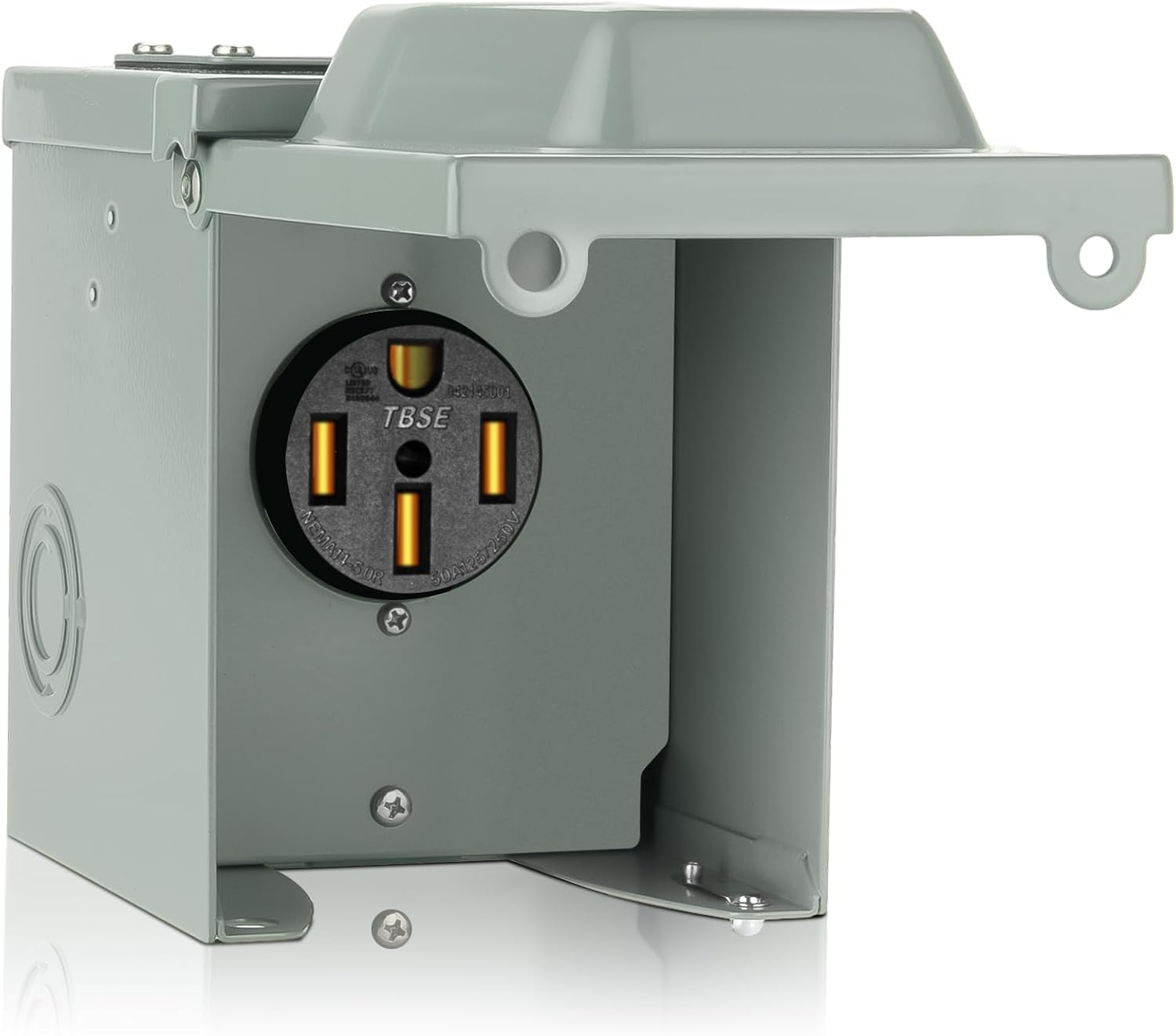 WELLUCK RV Power Outlet Box | 50A 125/250V, NEMA 14-50R Receptacle | Enclosed &...
