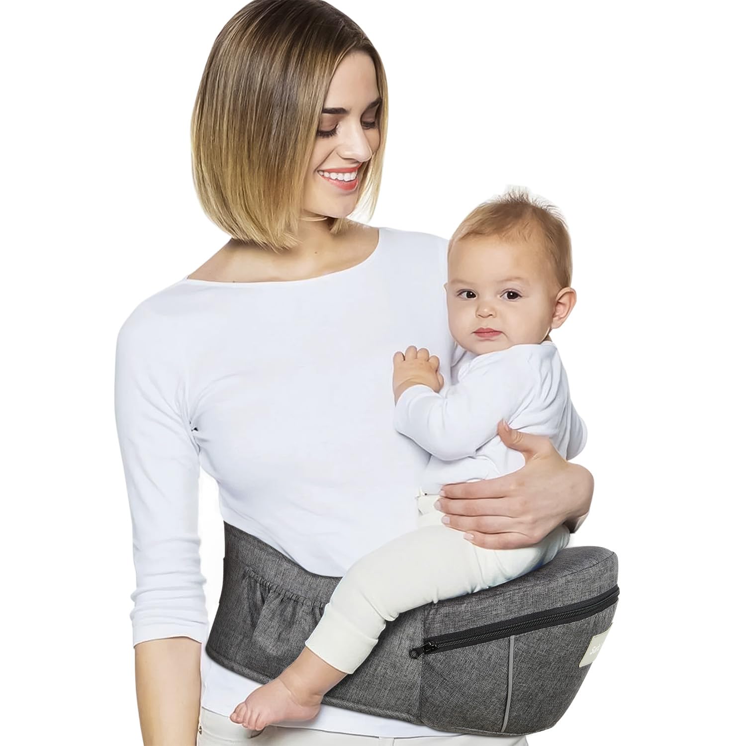 Baby Carrier with Hip Seat, Ergonomic Front Carrier for Newborns & Toddlers, Adj...